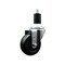 Service Caster 3.5'' SS Soft Rubber Wheel Swivel 1-1/2'' Expanding Stem Caster SCC-SSEX20S3514-SRS-112 - alternate 1